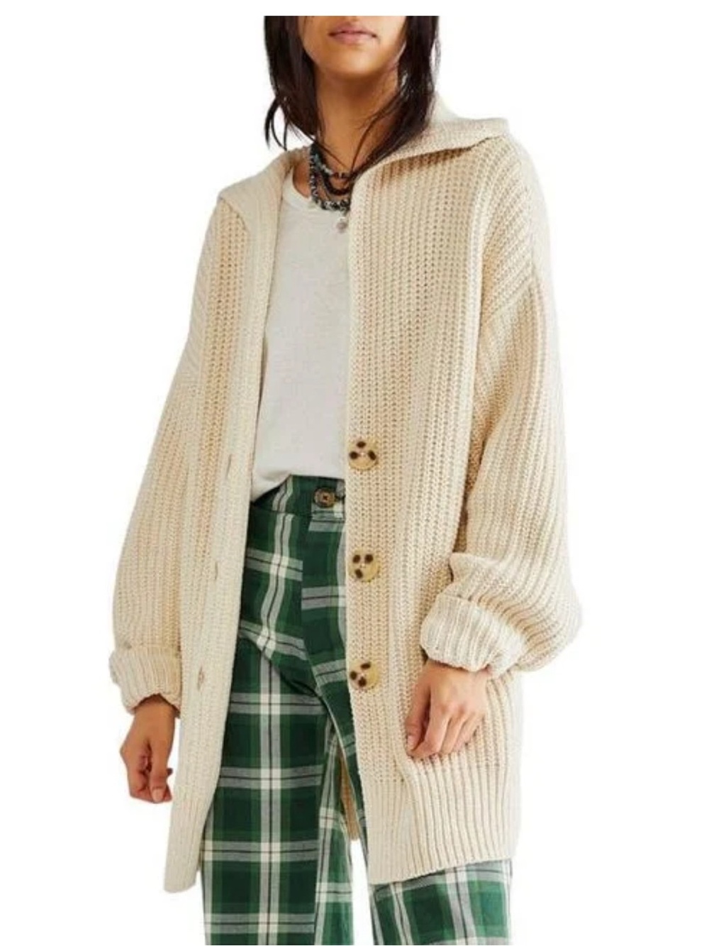Free People Swim Too Deep Cardigan in Birch NWOT
